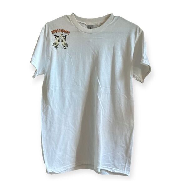 Fall Halloween T-shirt Goosebumps Graphic Tee Short Sleeve White NEW Unisex - Picture 8 of 8
